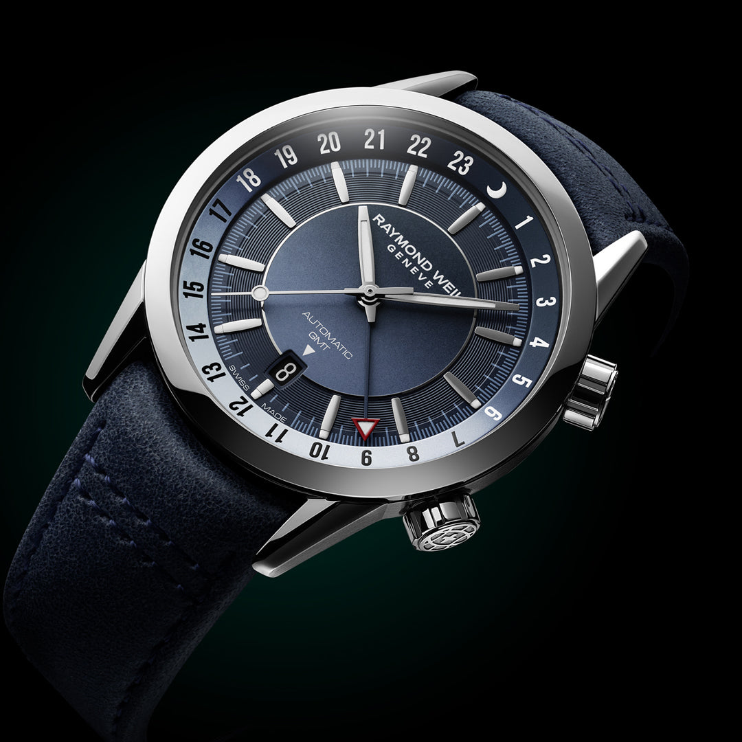 Freelancer GMT Blue Leather Watch