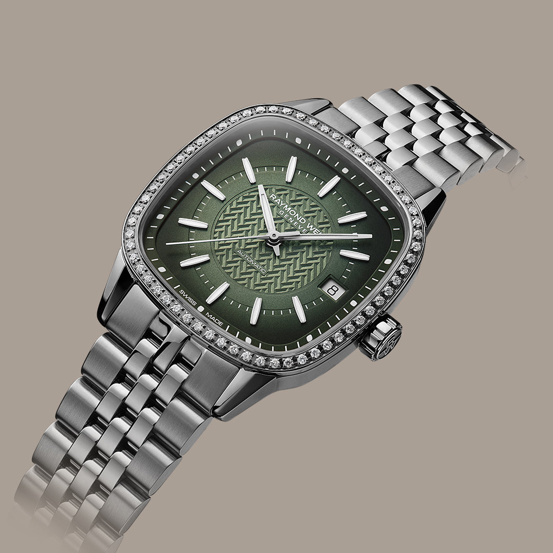 Freelancer Ladies Automatic Green Dial Bracelet Watch