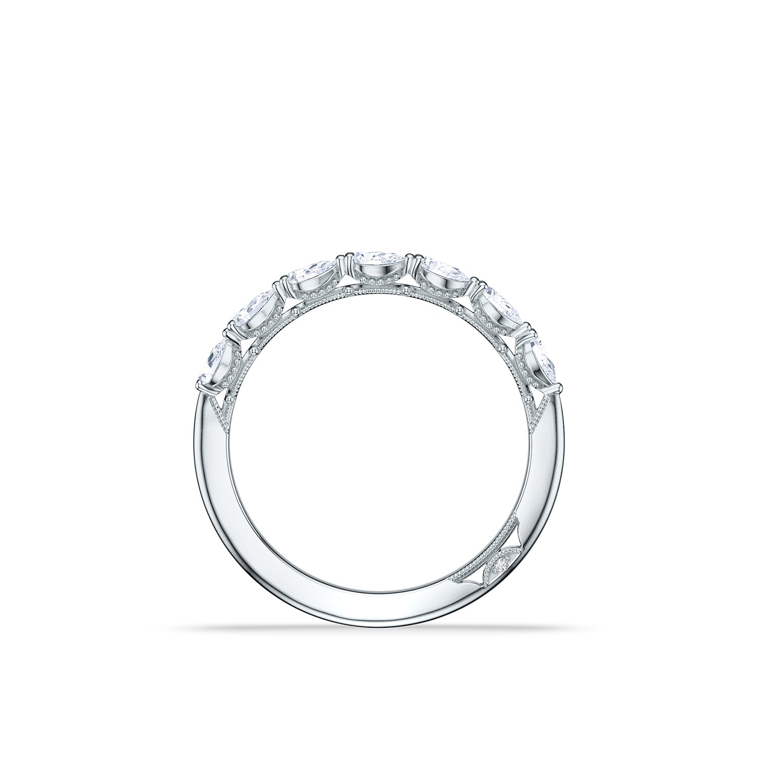 TACORI Sculpted Crescent Pear Foundation Wedding Band