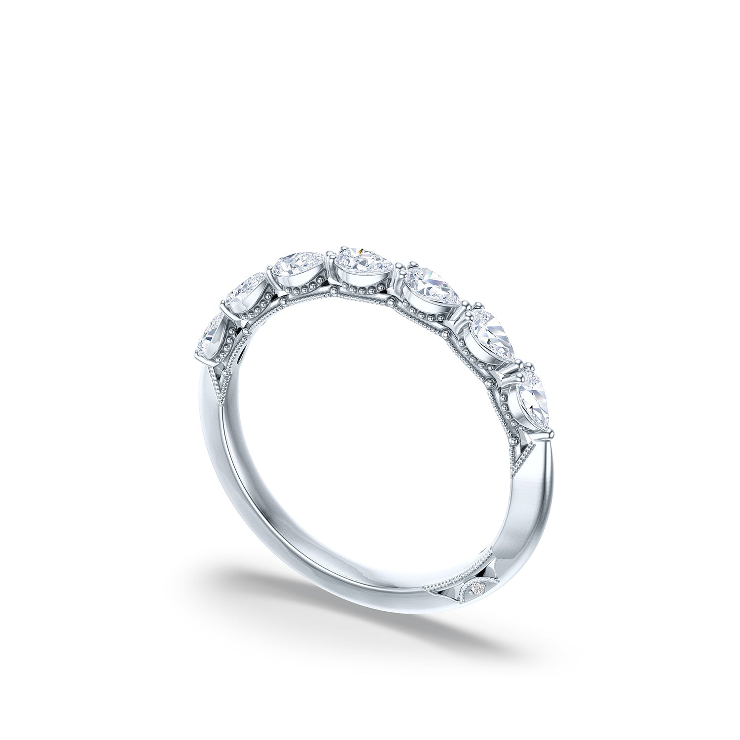 TACORI Sculpted Crescent Pear Foundation Wedding Band