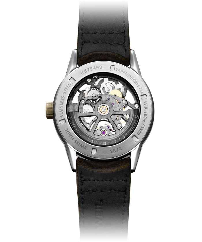 Freelancer Calibre RW1212 Skeleton Men's Automatic Grey Dial Brown Leather Watch