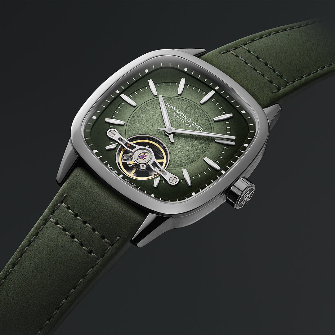 Freelancer Calibre RW1212 Men’s Automatic Green Leather Strap Watch