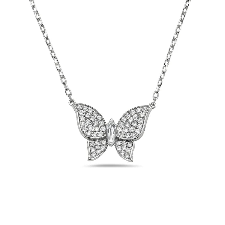 Charles Krypell Diamond Butterfly Necklace