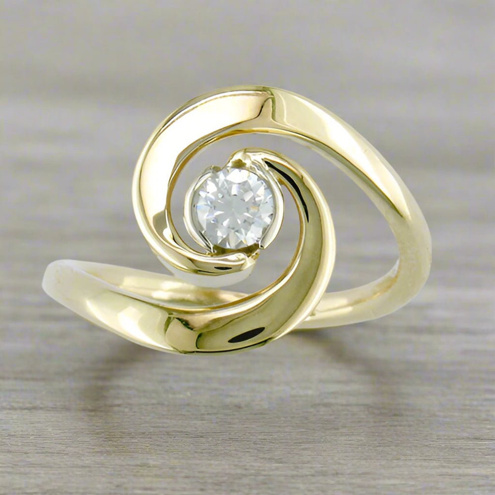 Tom Kruskal Diamond Swirl Ring