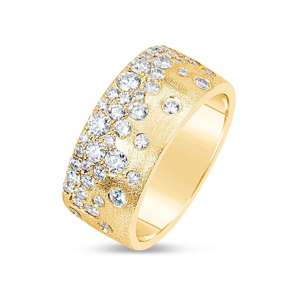 Dilamani Yellow Gold Confetti Diamond Ring