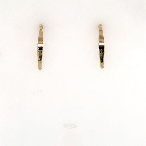 Tom Kruskal Yellow Gold Slash Earrings