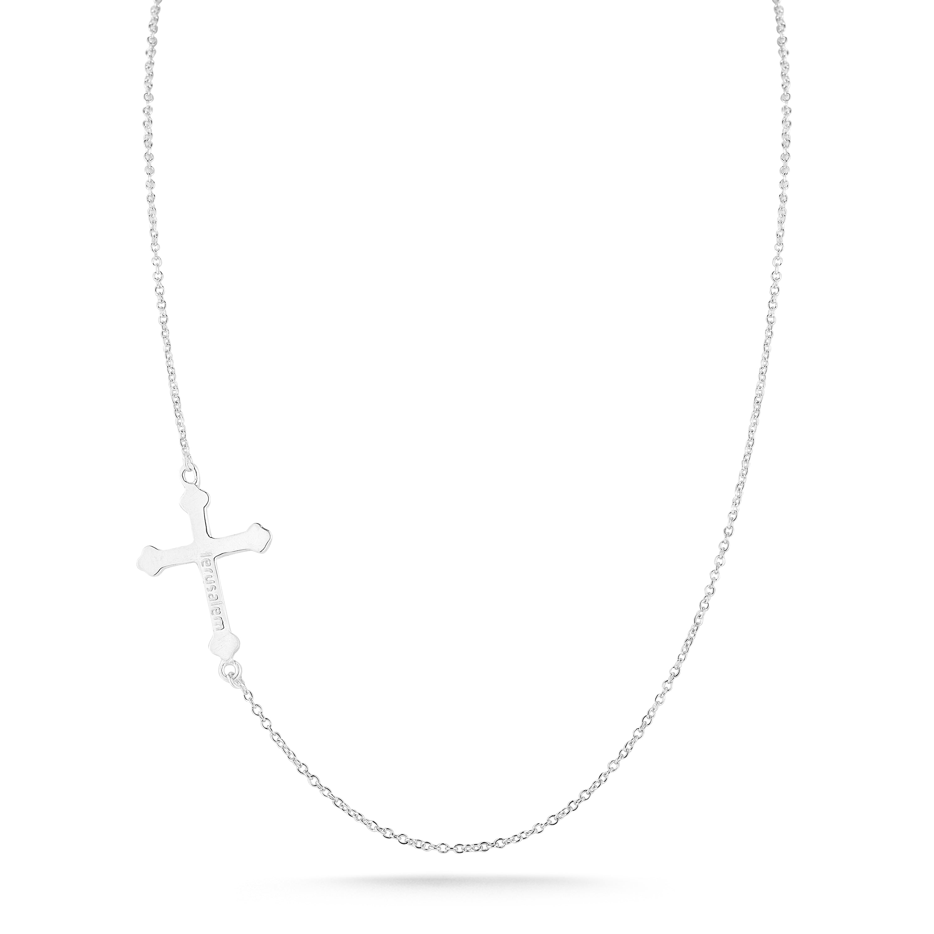 I. Reiss Off-Center East to West Cross Necklace