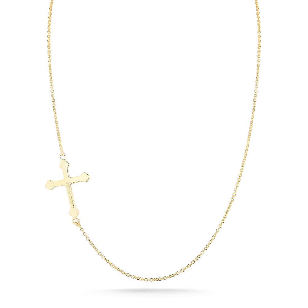 I. Reiss Off-Center East to West Cross Necklace