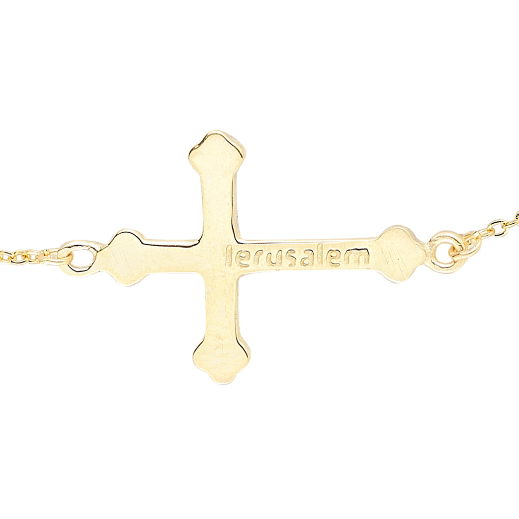 I. Reiss Off-Center East to West Cross Necklace