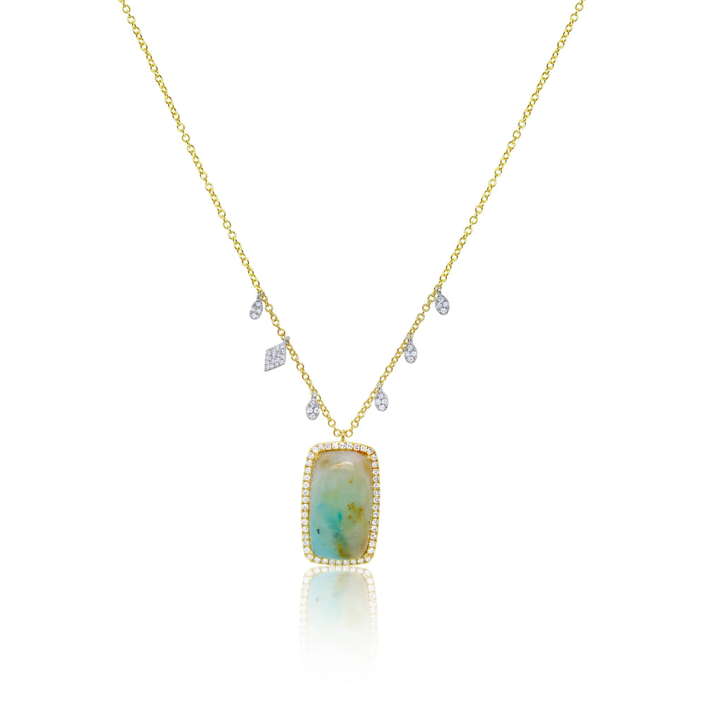 Meira T Andean Opal and Diamond Charms Necklace