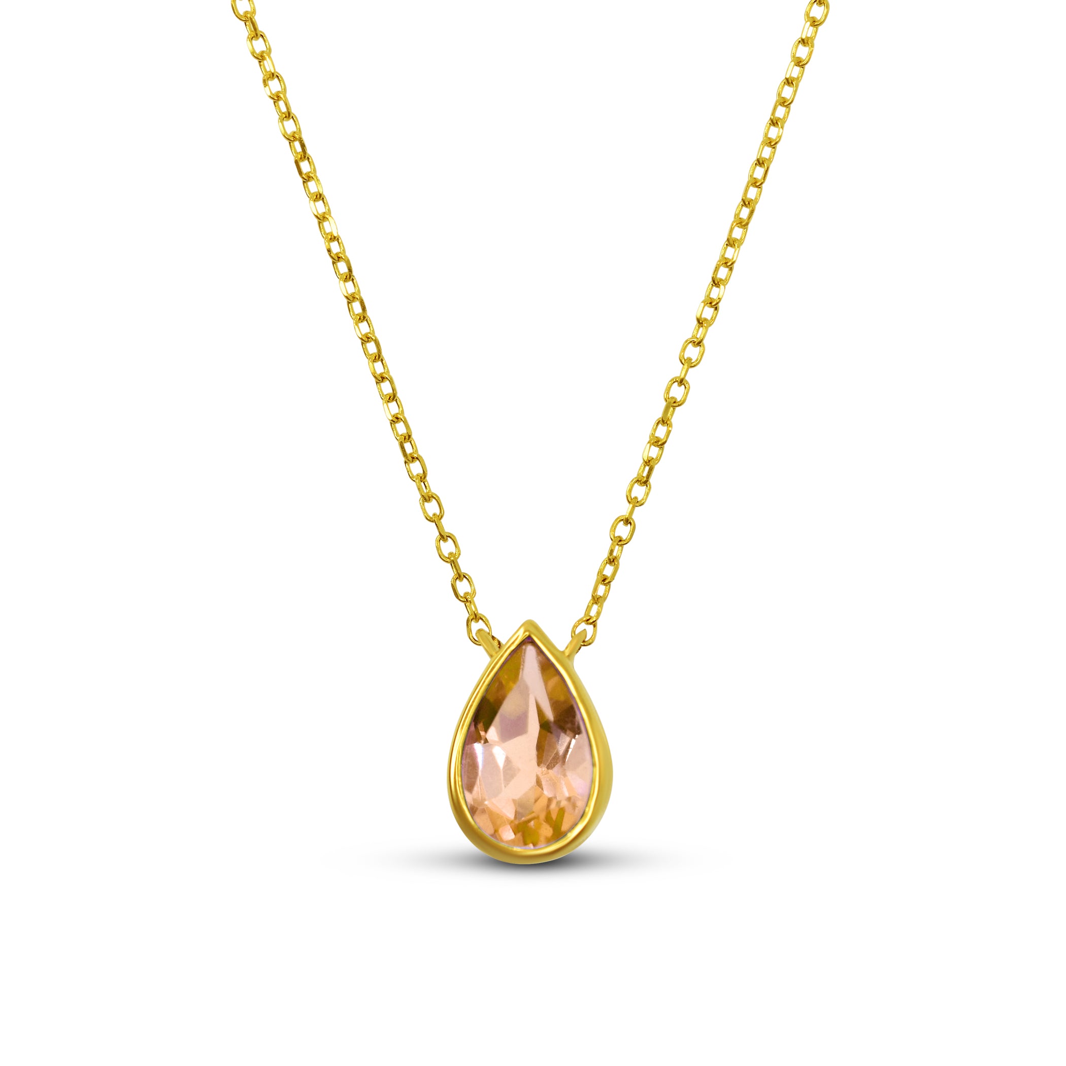 Pear Shape Citrine Necklace