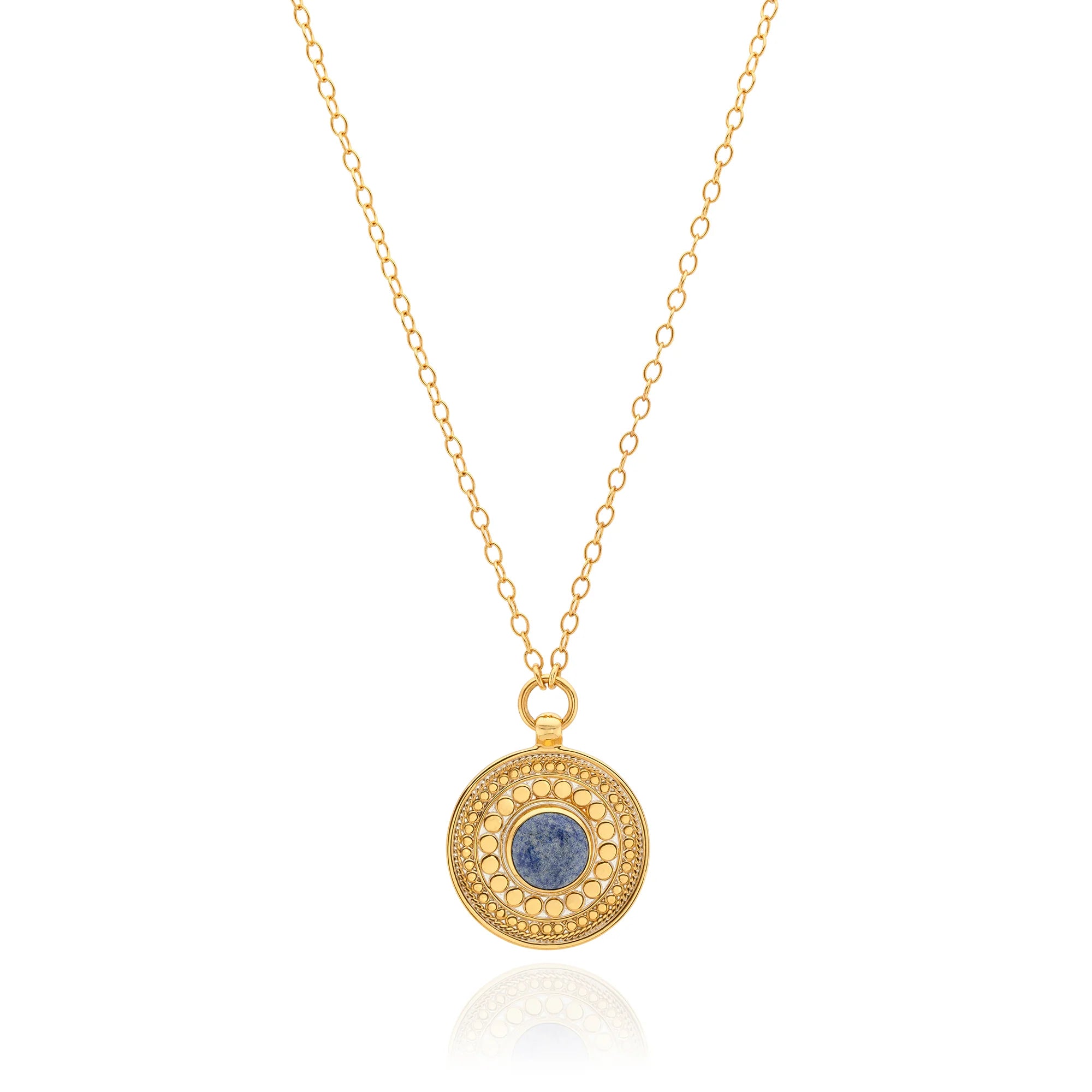 Anna Beck Dotted Dumortierite Pendant Necklace