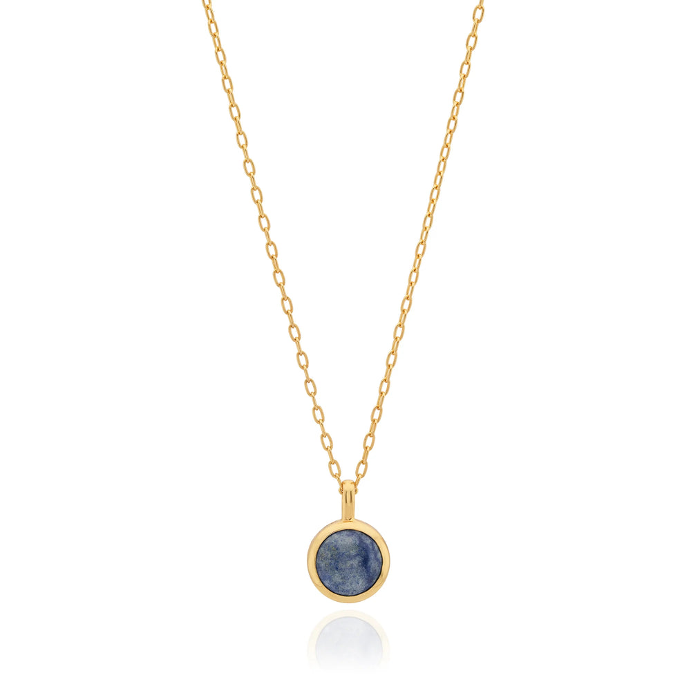 Anna Beck Dumortierite Round Pendant Necklace