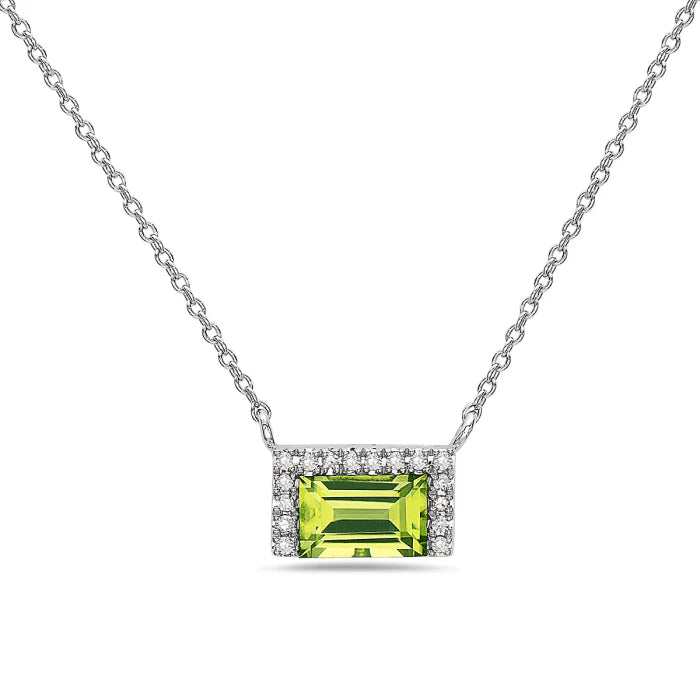 Peridot and Diamond Necklace