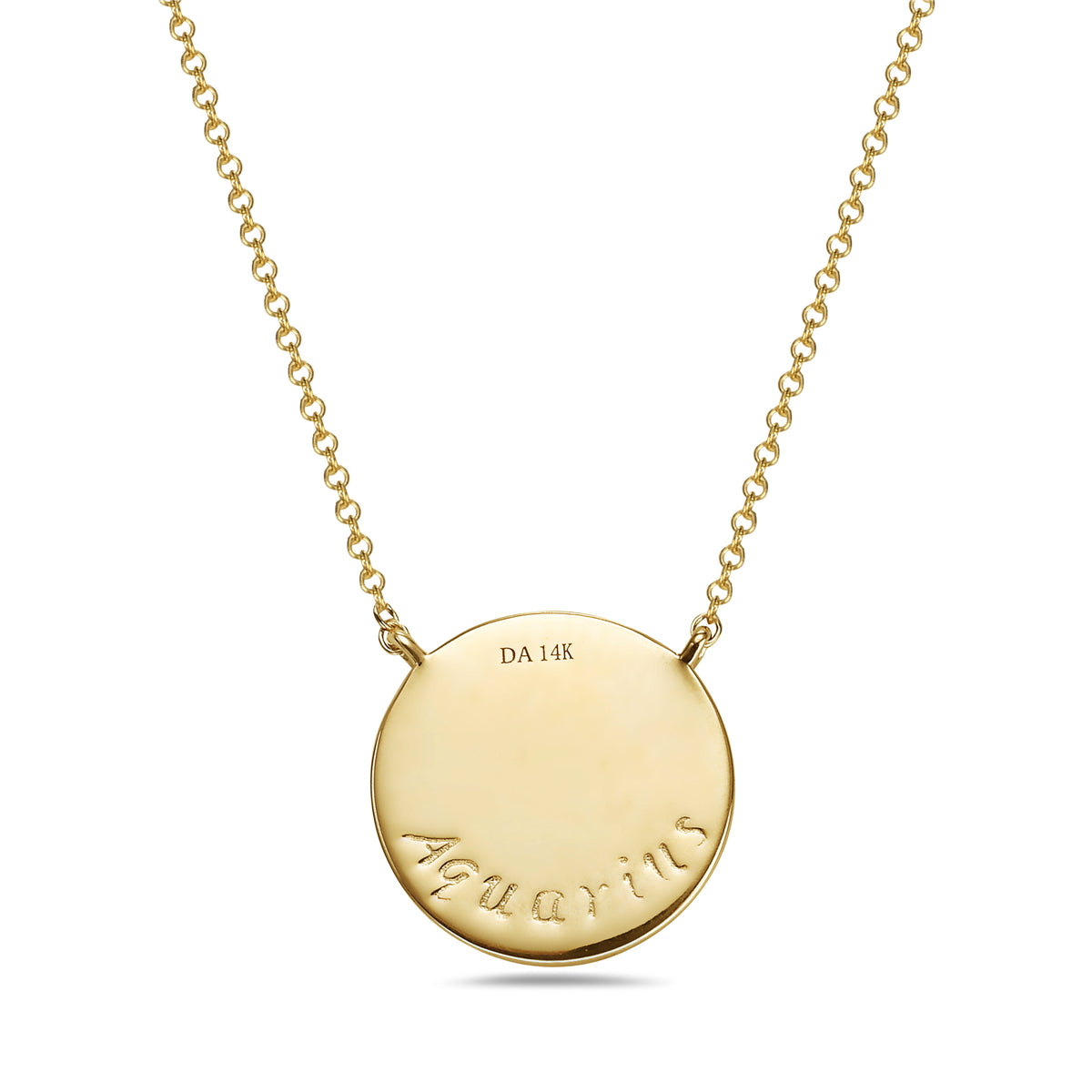 Diamond Aquarius Medallion Necklace