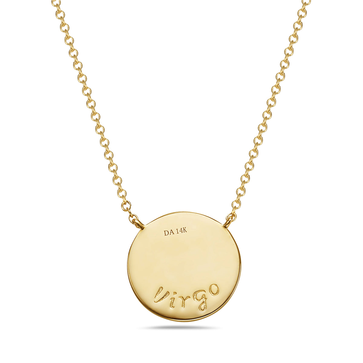 Diamond Virgo Medallion Necklace