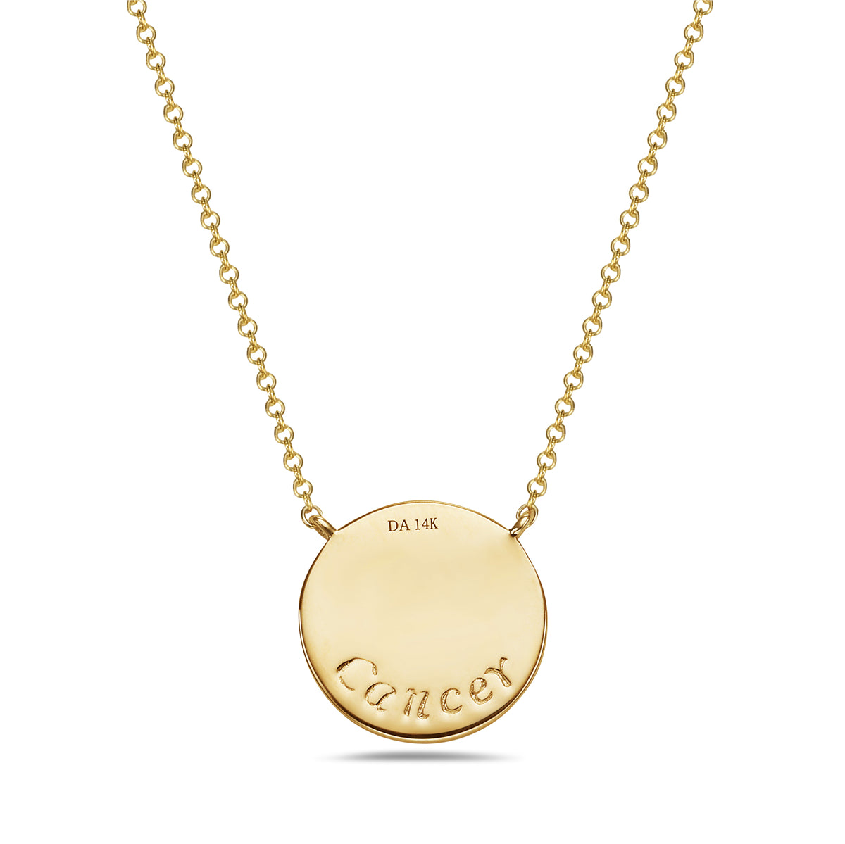 Diamond Cancer Medallion Necklace