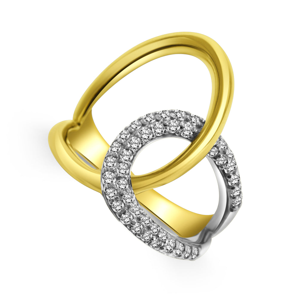 Wide Open Loop Diamond Ring