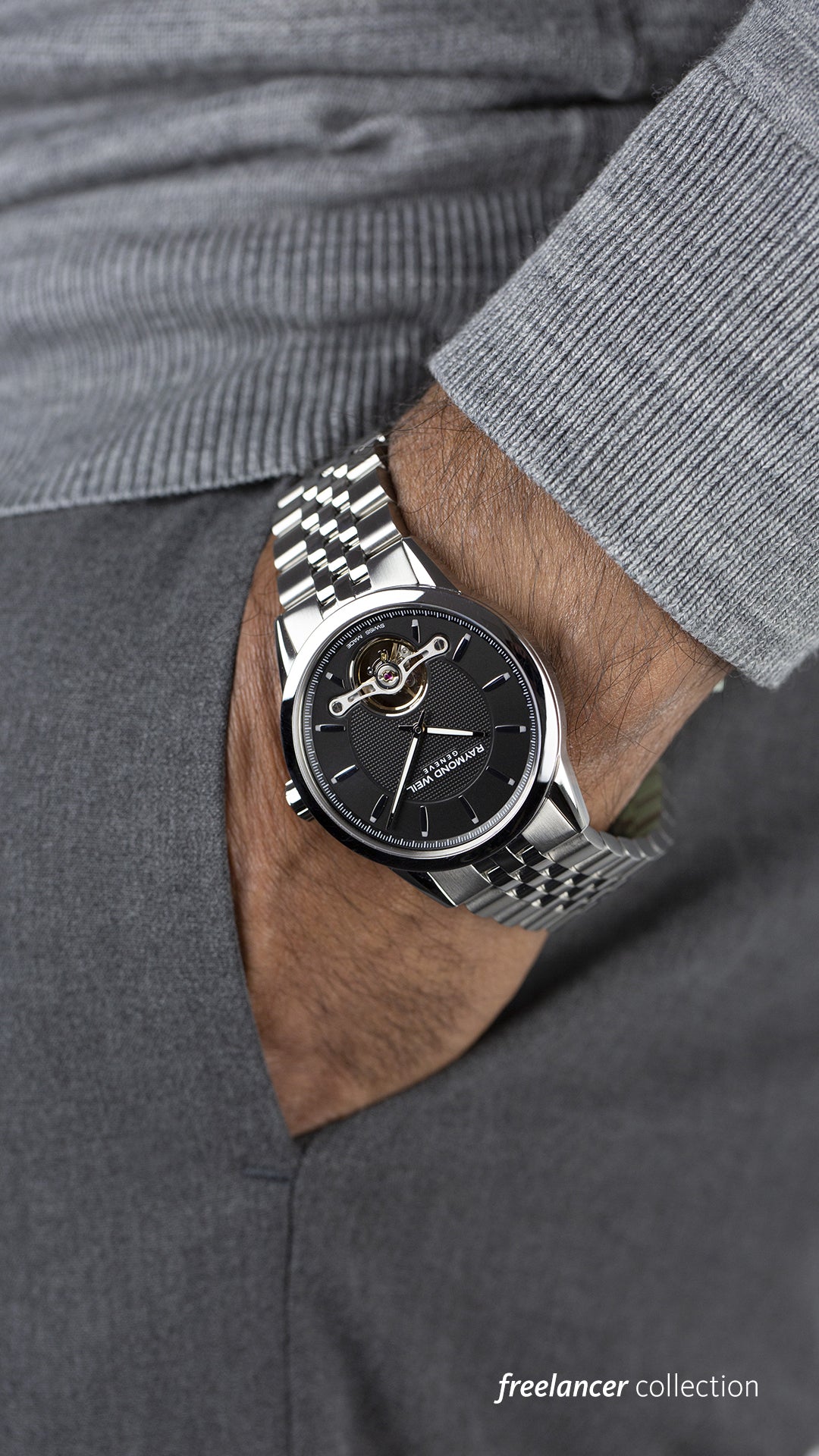 Freelancer Calibre RW1212 Black Dial Automatic Watch