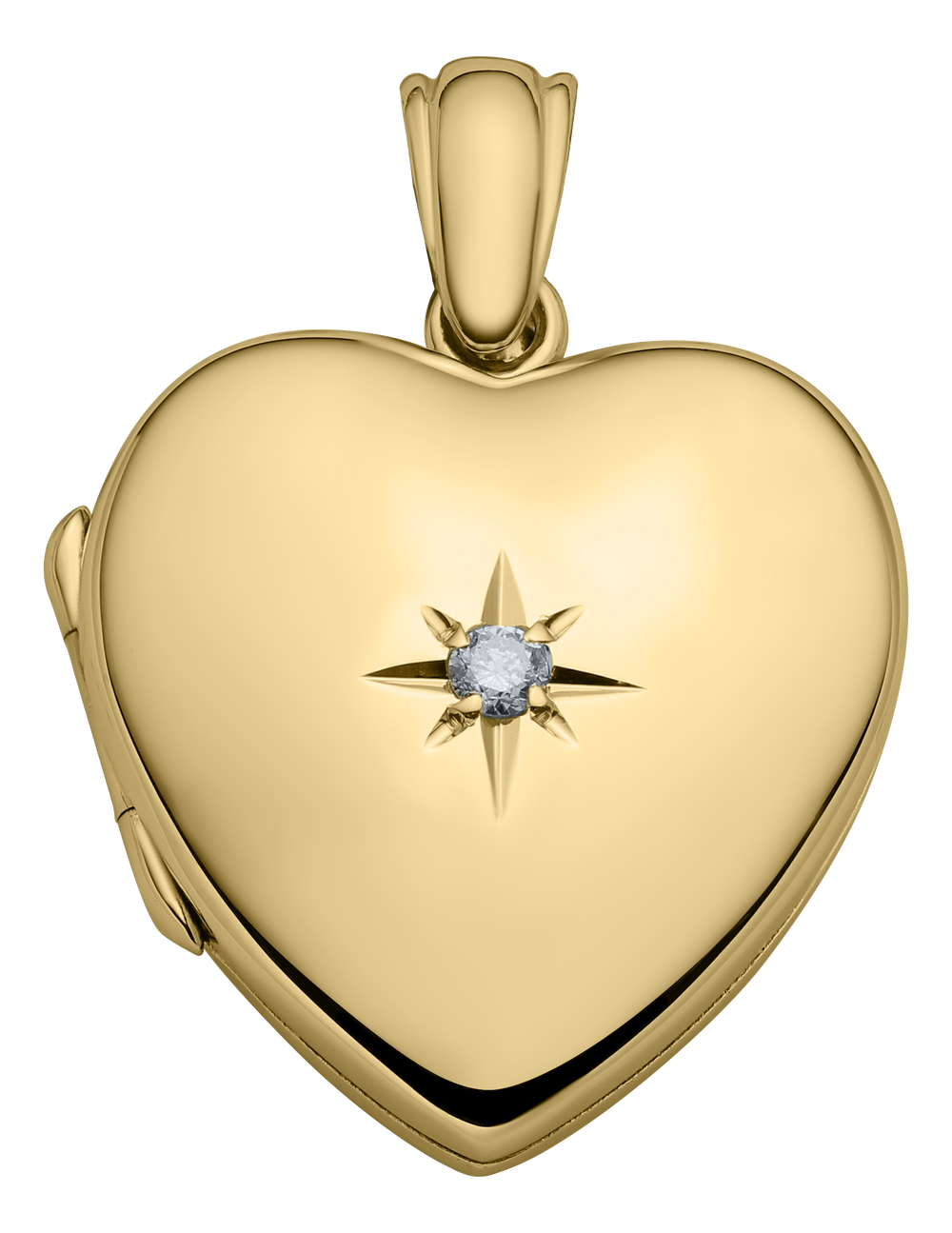 Heart Shape Locket with Diamond Accent