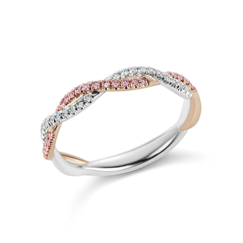 Argyle Pink Diamond Braided Band