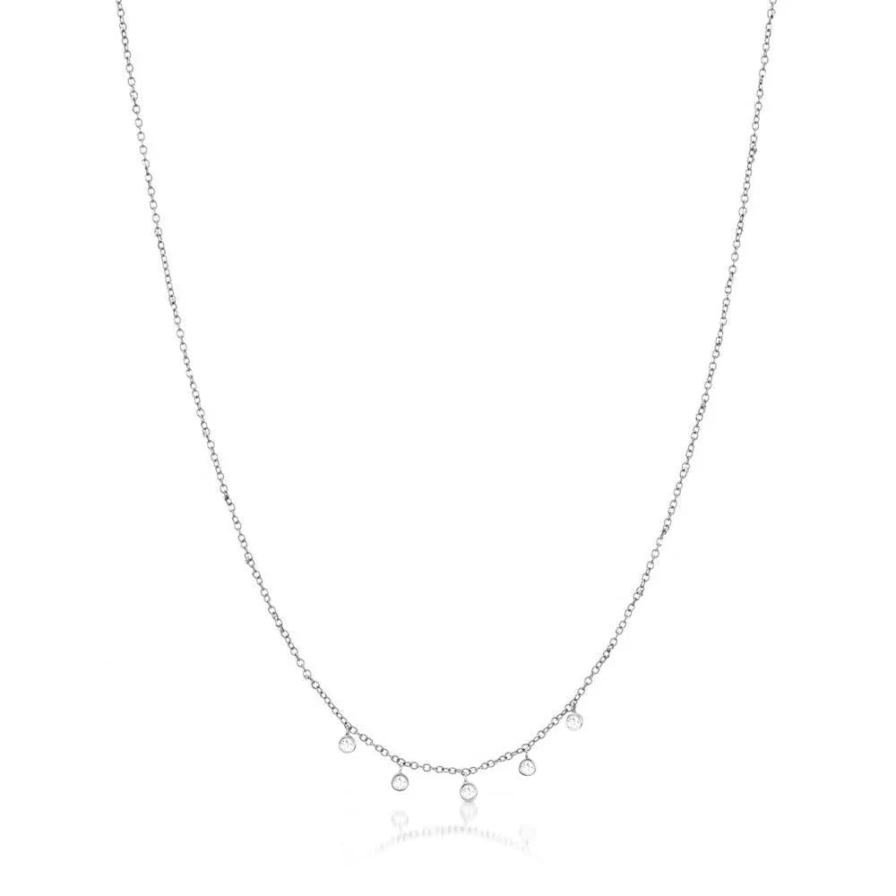 Meira T Diamond Dangle Necklace