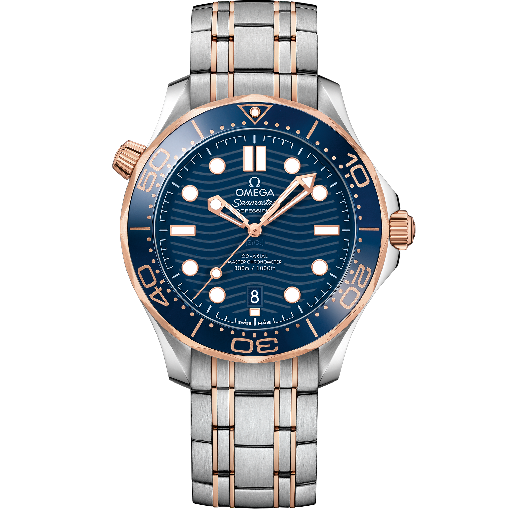 Omega Seamaster Diver 300M 42mm steel - Sedna™ gold on steel - Sedna™ gold