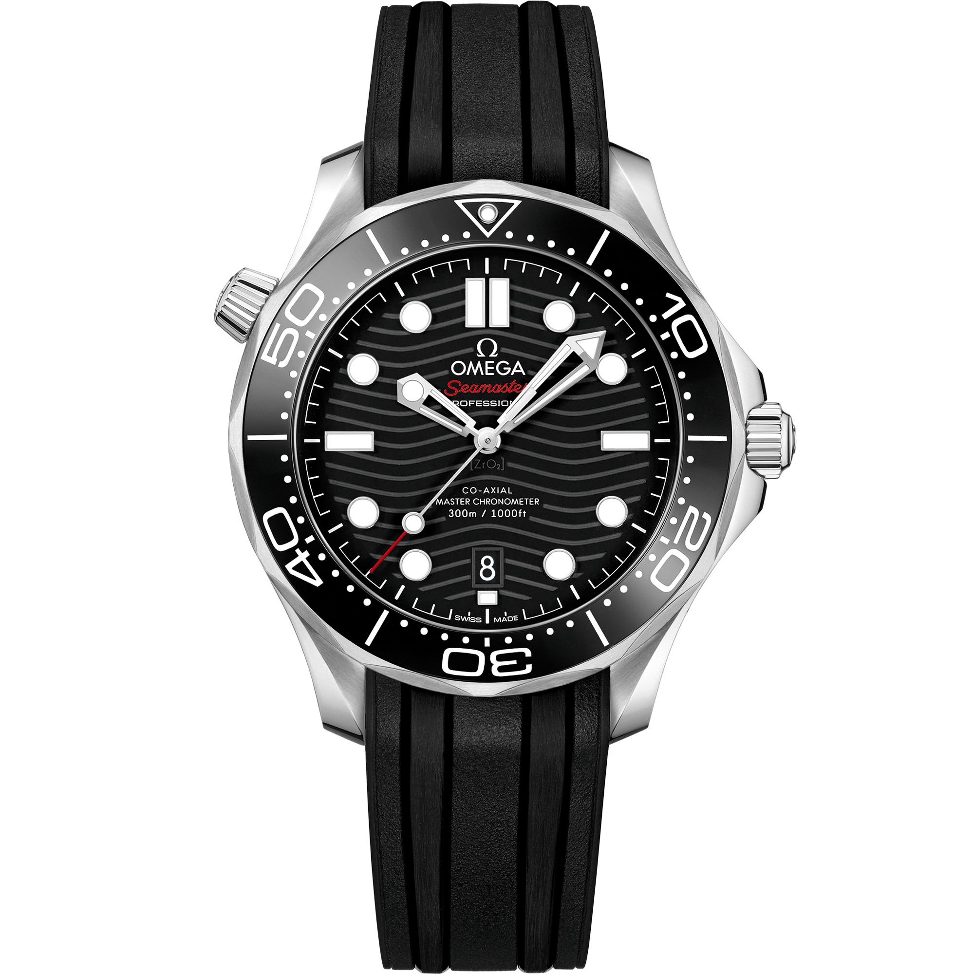 Omega Seamaster Diver 300M 42mm steel on rubber strap