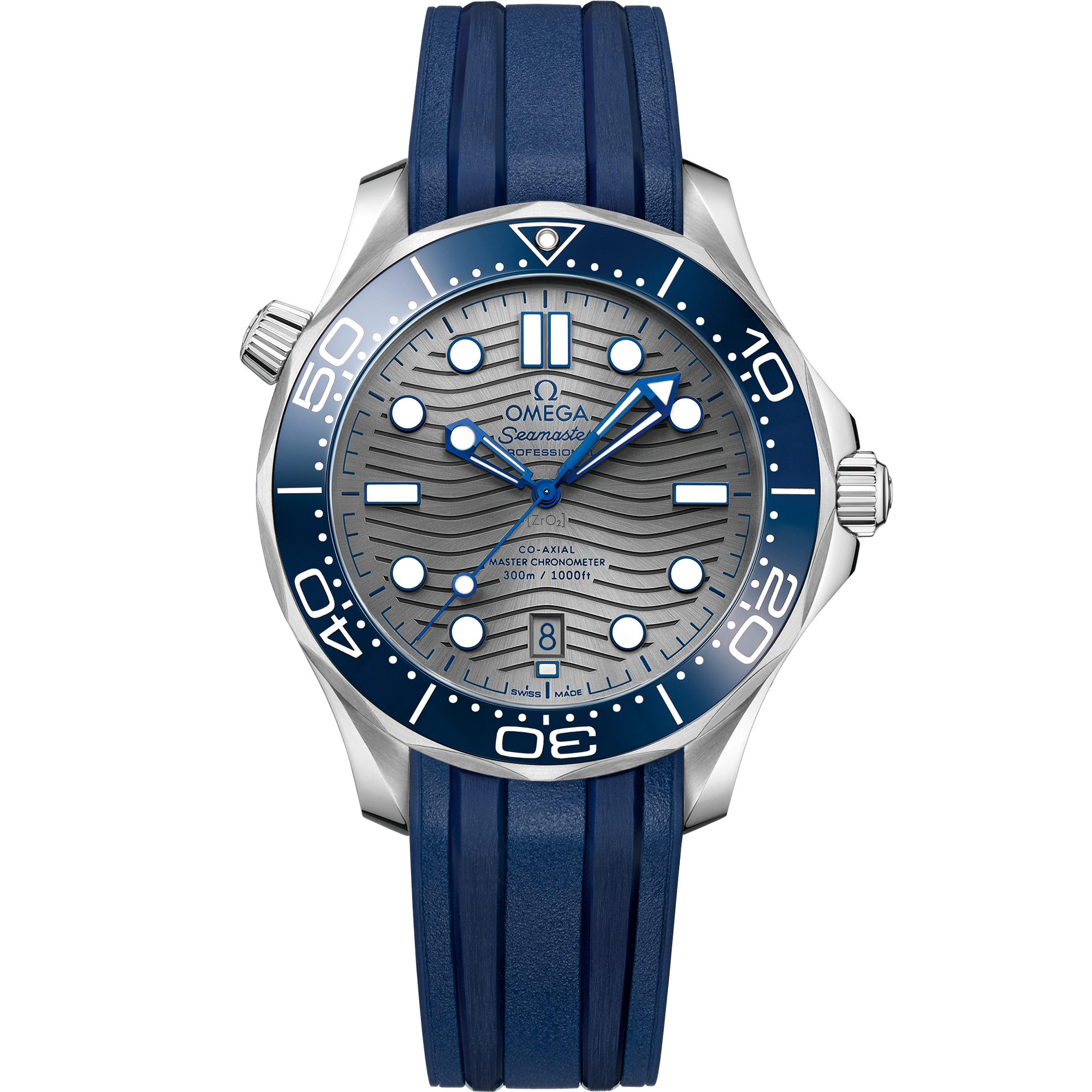 Omega Seamaster Diver 300M 42mm steel on rubber strap