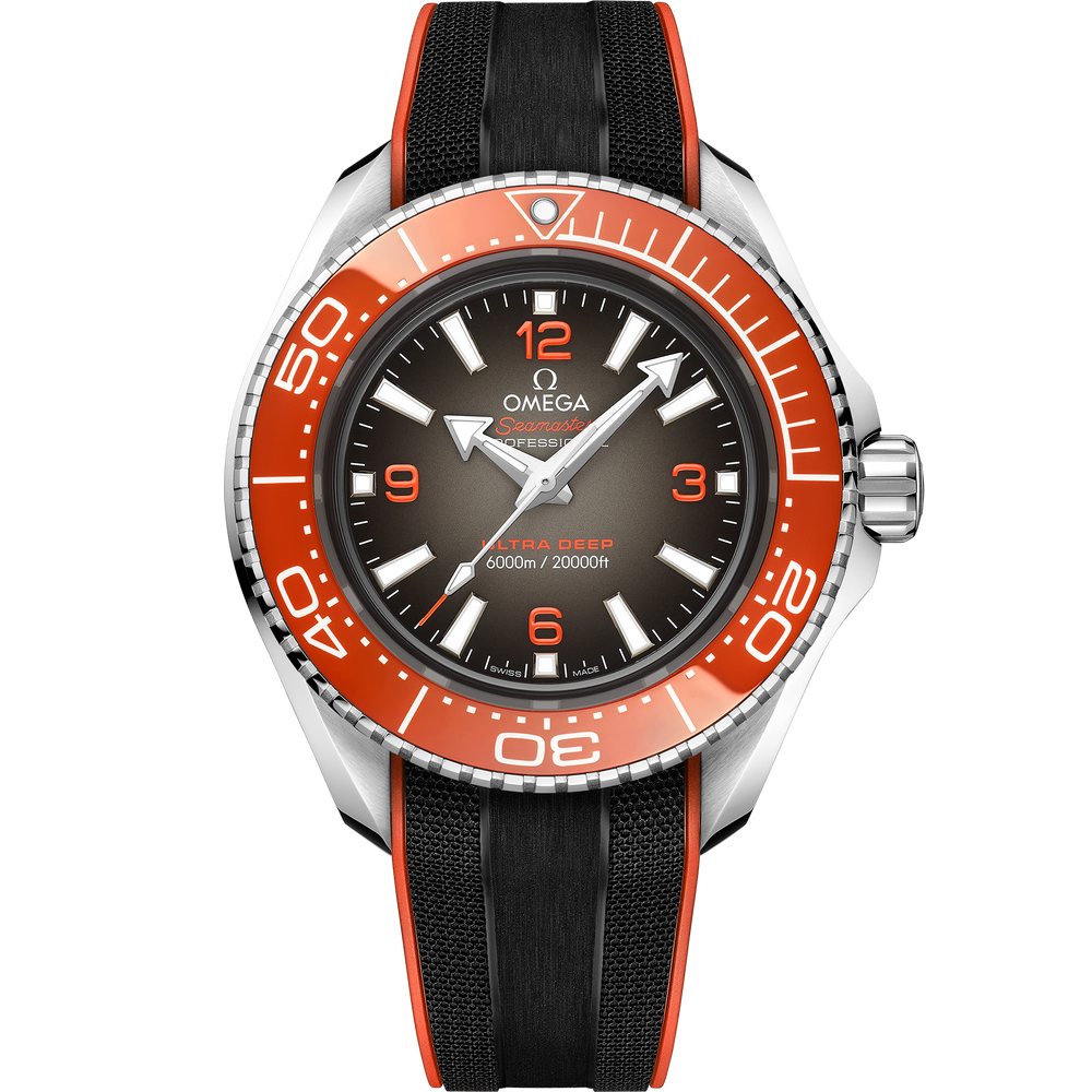 Omega Seamaster Planet Ocean 6000M 45.5mm O-MEGASTEEL on rubber strap