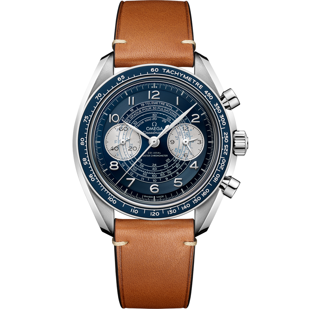 Omega Speedmaster Chronoscope 43mm steel on leather strap