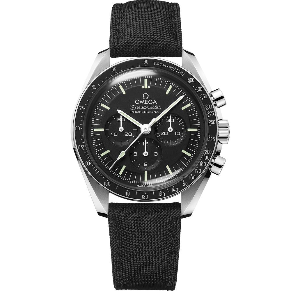 Omega Speedmaster Moonwatch Professional 42mm steel on coated nylon fabric strap