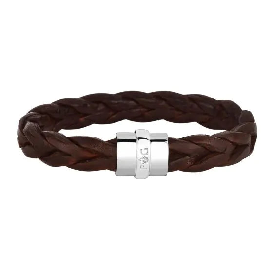 Phillip Gavriel Men's Brown Leather Bracelet