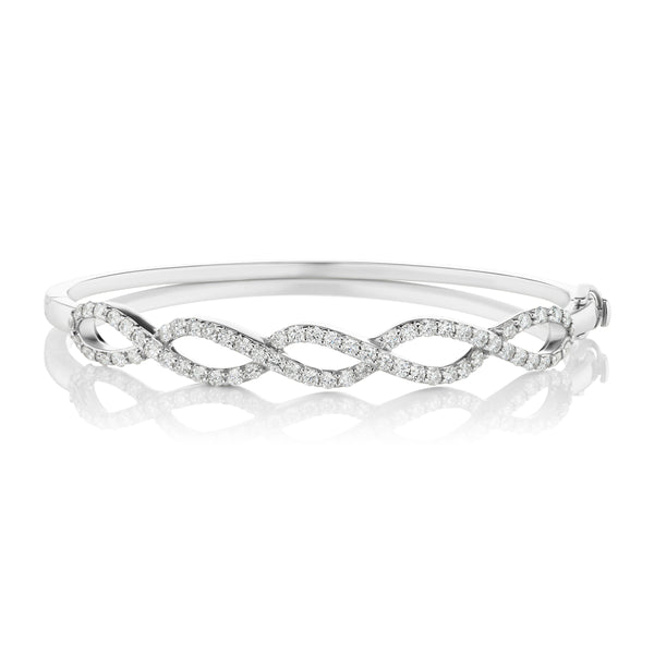 Braided hot sale diamond bracelet