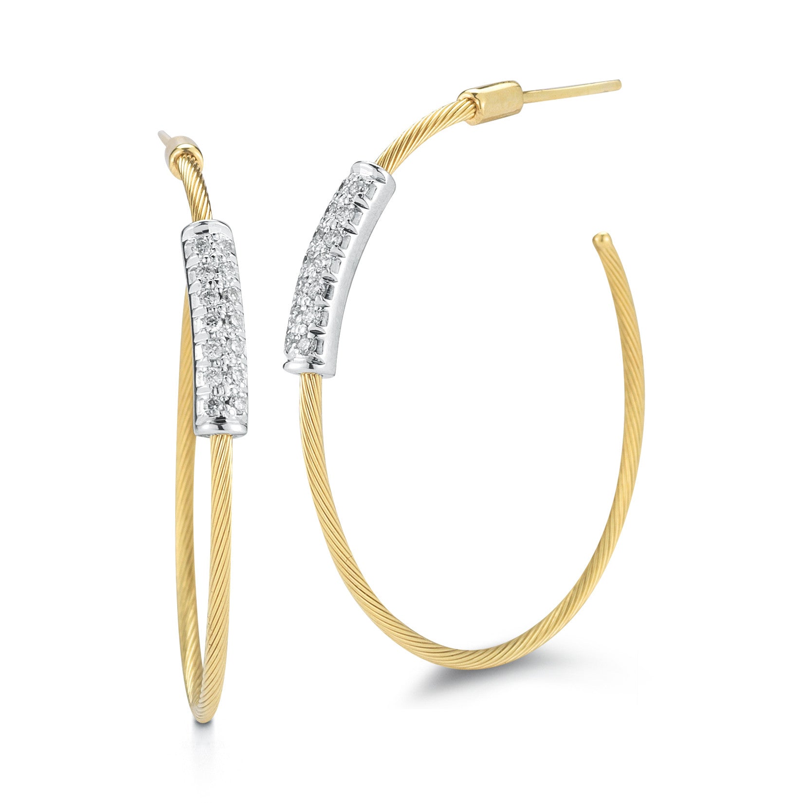 Barmakian | I. Reiss Diamond Hoop Earrings | Barmakian Jewelers