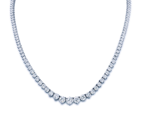 Tennis cut store diamond necklace