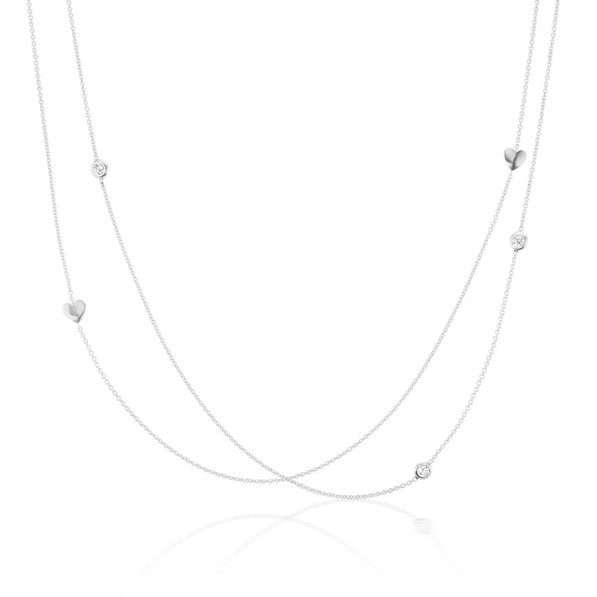 Argyle Pink Diamond Heart Layering Necklace — All The Brilliants