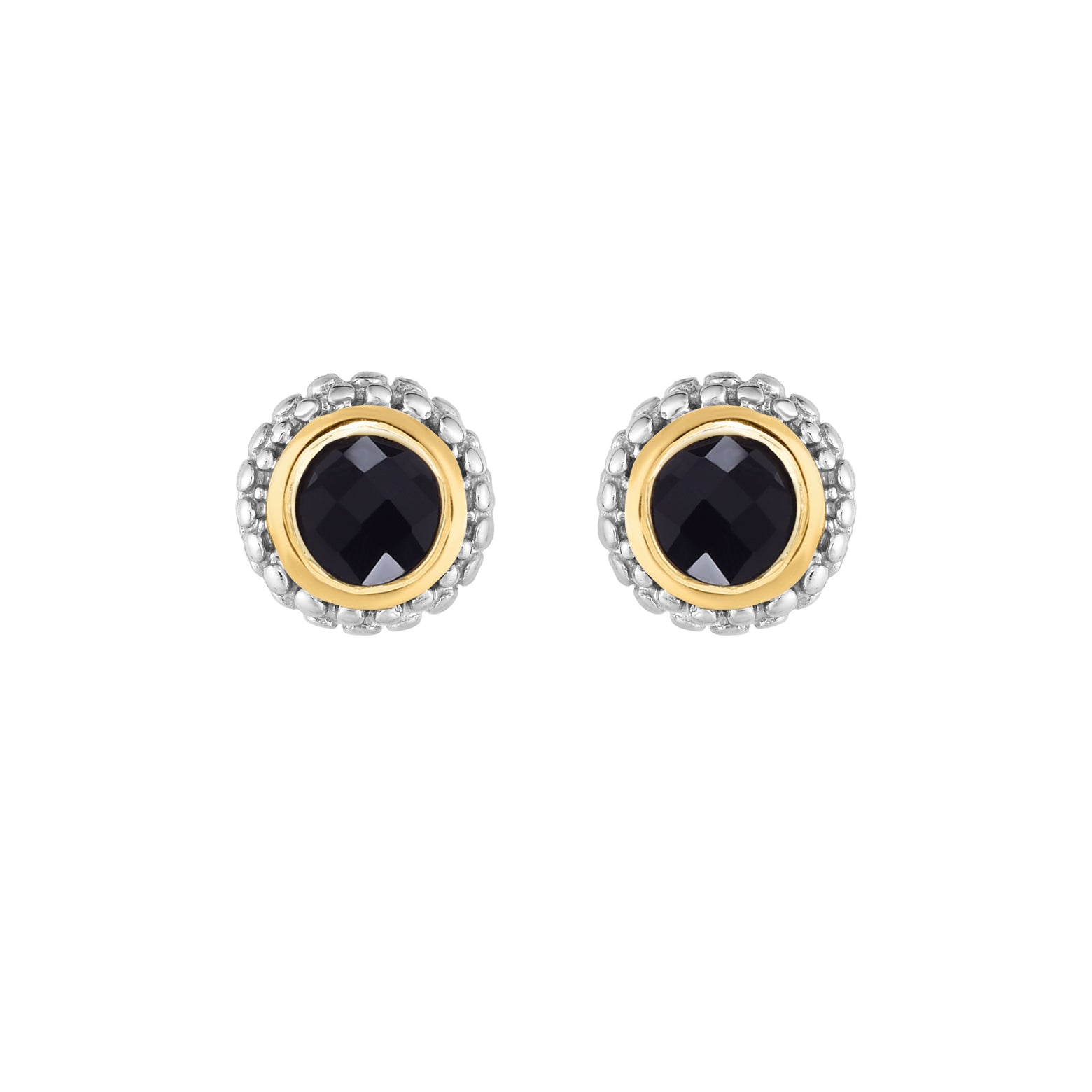 Navajo Post Onyx Oval Stud Earrings Sterling Design 0851