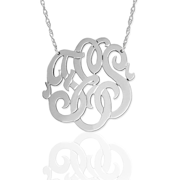 Sterling Silver Monogram Necklace